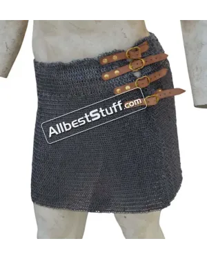 Flat Riveted Alternating Solid Ring 6 mm Maille Skirt